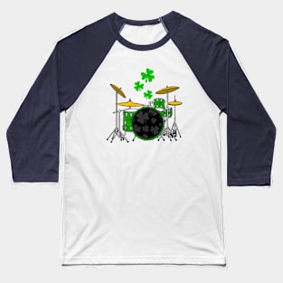 Drummer St Patrick's Day Drum Teacher Irish Musician Baseball T-Shirt